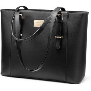 Black Professional Laptop Work Purse Bag